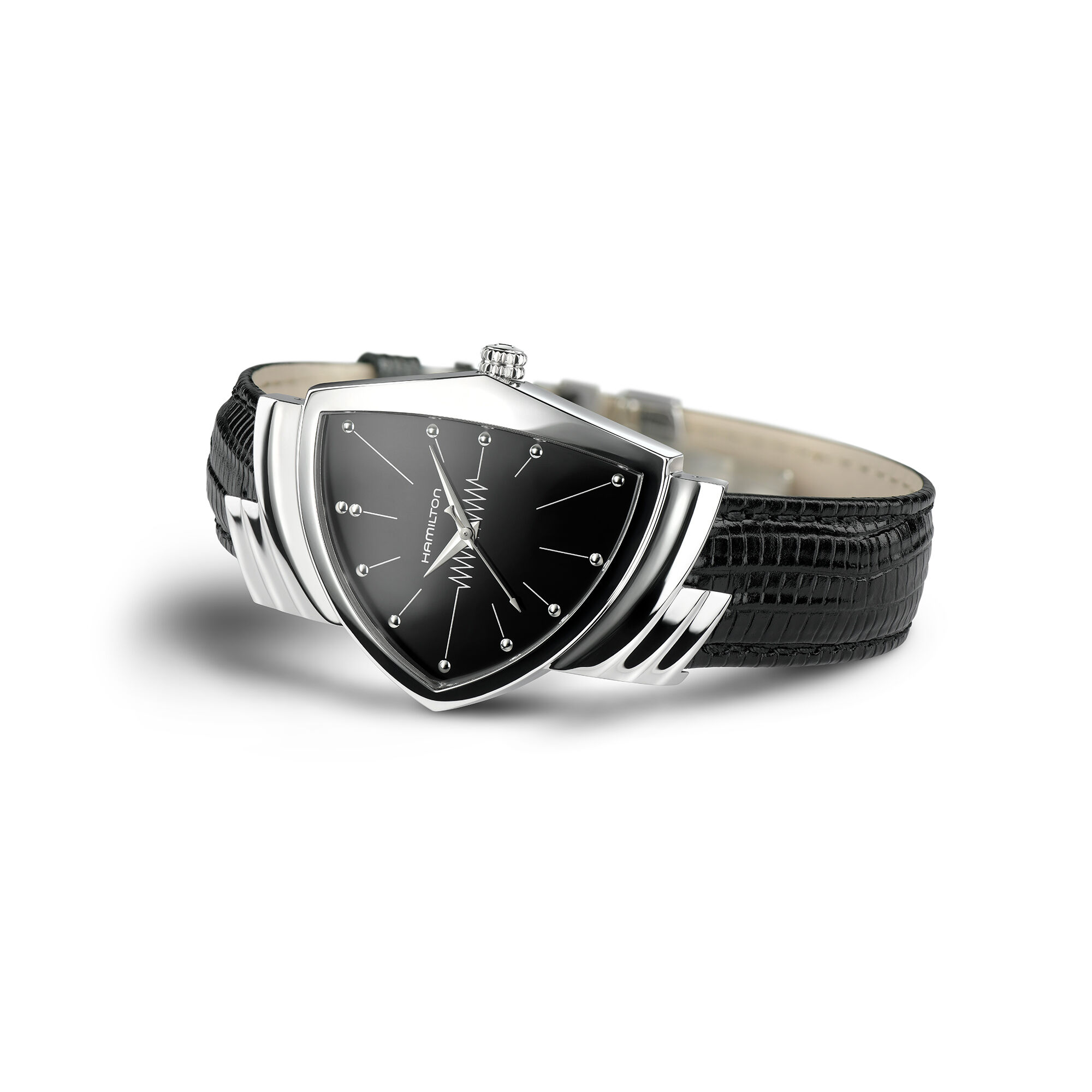 人気品！ HAMILTON VENTURA ブラック シルバー Hamilton Ventura Quartz 32 mm Stainles Steel | Maison Birks
